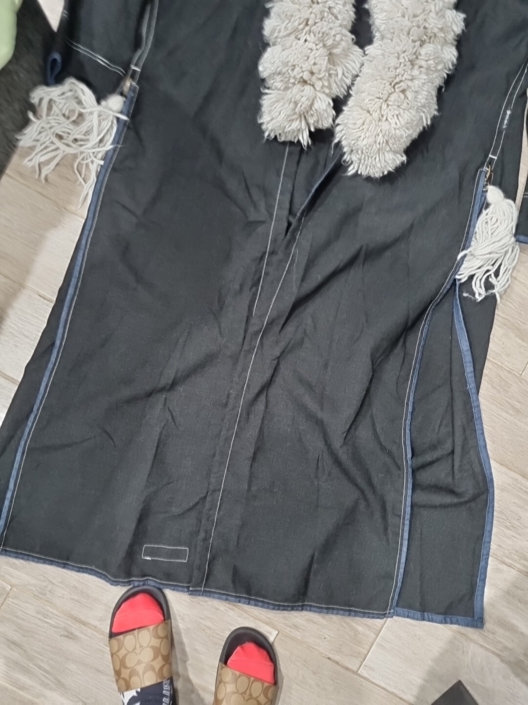 Armani Jeans collar patchwork bathrobe cardigan c… - image 3