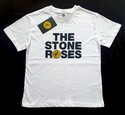 THE STONE ROSES T-Shirt Size Lge White Cotton Short Sleeve BNWT Primark ...