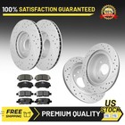 For 2014 - 2020 Nissan Rogue Front Rear Drilled Brake Rotors And Brake Pads Set