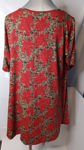 Lularoe Simply Comfortable Shirt Size XL New With Tags Red Black Geometric - Picture 3 of 7