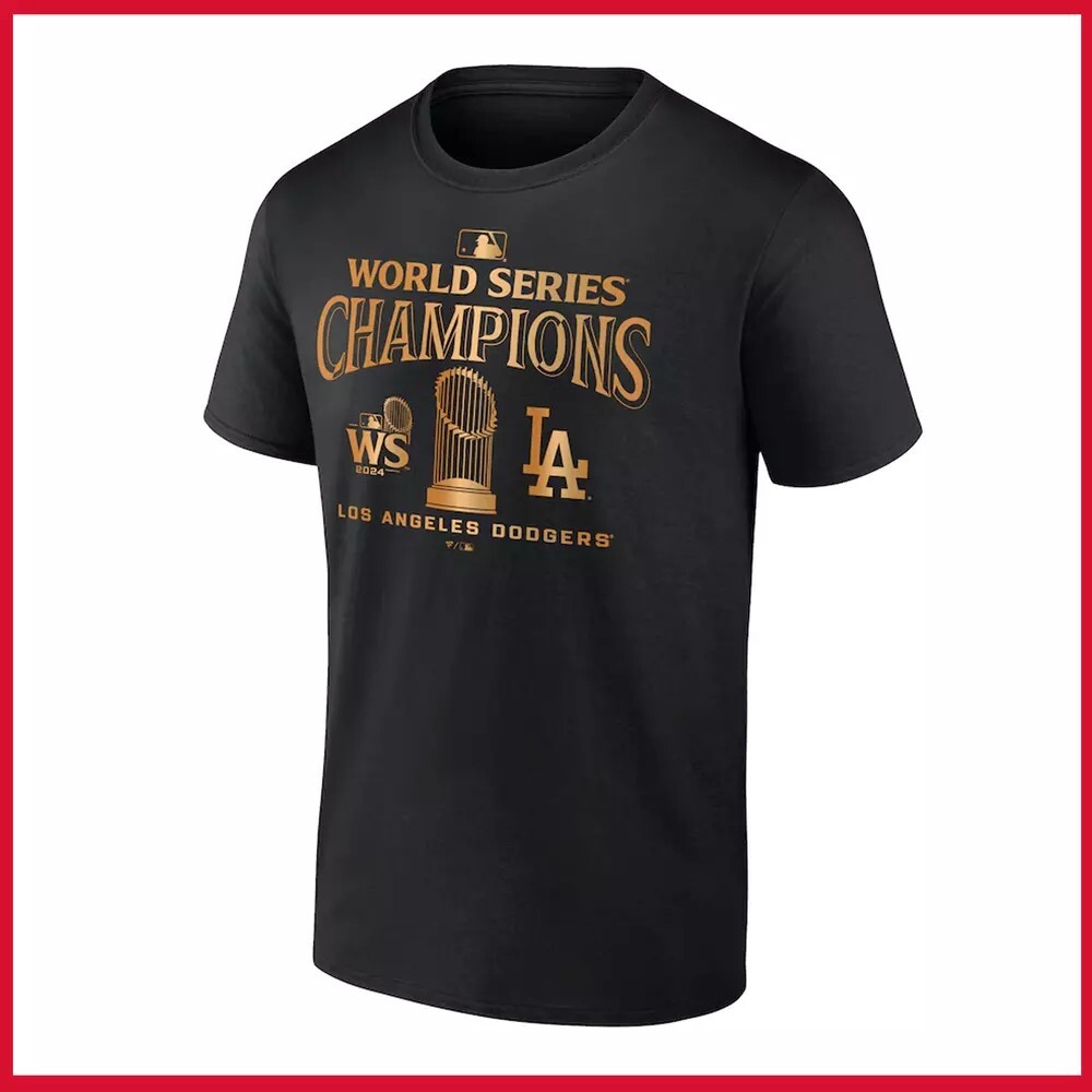 Los Angeles Dodgers 2024 World Series Champions Locker Room Parade T-Shirt