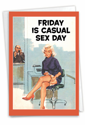 1 Funny Birthday Greeting Card - Bday Casual Sex Day - Envelope Included,US-Made