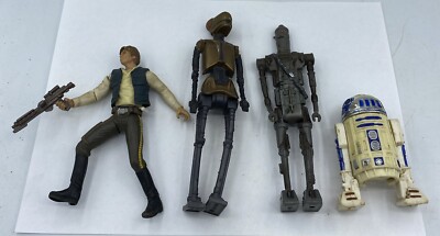 Modernes Konvolut 4 Star Wars Figuren Han Solo und Droiden ML3
