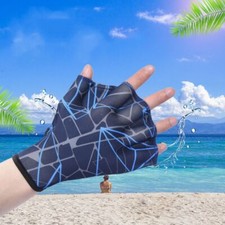 1Pair Unisex Frog Type Girdles Swimming Hand Fins Flippers Finger Webbed Gloves