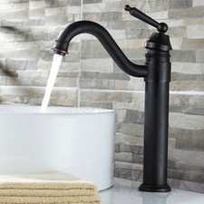 Oil Rubbed Bronze Single Lever Bathroom Kitchen Faucet Swivel Spout Mixer Tap