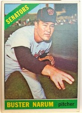 1966 Topps Baseball Card #274 Buster Narum Washington Senators  