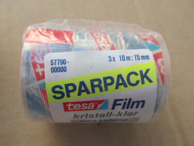 3er Pack Kebeband kristall-klar transparent  15mm  10m / Marken Aktion LiReg2K3-