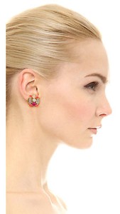 Authentic KATE SPADE York 'Bashful Blossom' Pink Gold-Plated Cluster Earrings w/bag