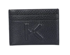 NEW Kenzo Mens Leather Card Holder Wallet Black w/ Dust Bag FREE Shipping