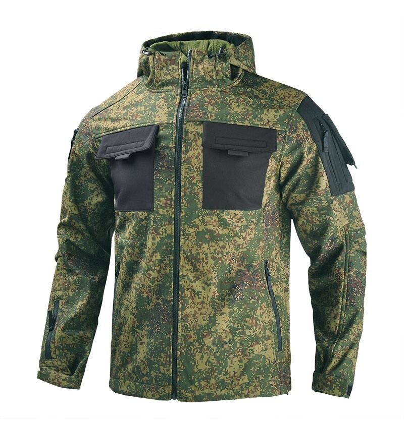 Waterdichte tactische jassen voor heren voor Fendt print winter outdoor camouflage softshell jas fleece voering - vriend cadeau, zwart, 5XL