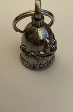 Motorcycle Bell Keychain Key Chain Never Ride Faster Than Your Angel Can Fly