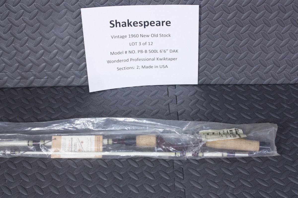 Vintage NOS Shakespeare fishing rod 1970 DAK # PB-B 500L 6'6