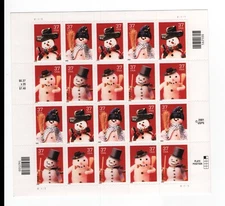 US MINT SHEET MNH VF SC#3676 -- SNOWMEN