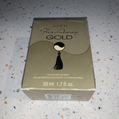 NEW AVON FAR AWAY GOLD  Eau De Parfum, Spray - 1.7 oz. - New Old Stock NIB
