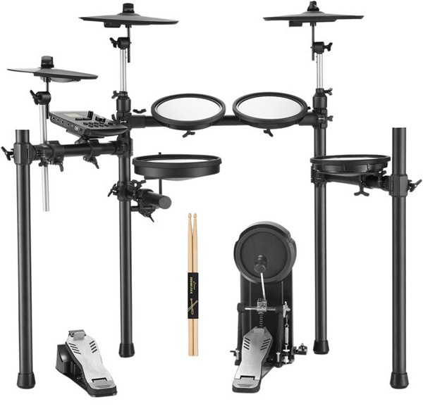 Donner DED300 Electronic Drum Set with Bass Drum, Drumsticks and Audio