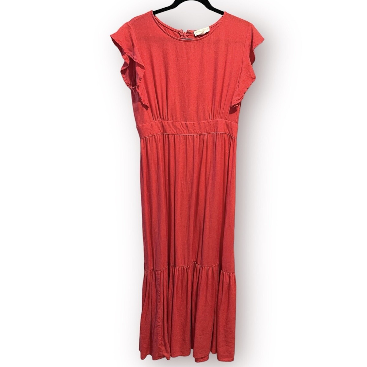 chinese dress ladies Cynthia Rowley Women's Linen V-neck Tiered Ruffle Mini Dress – Letay Store