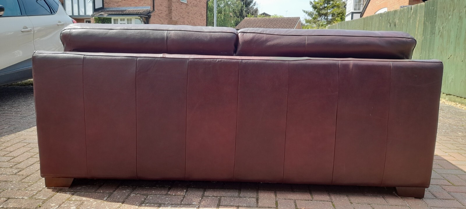Harveys 2 & 3 seater Leather Sofa in deep Maroon eBay