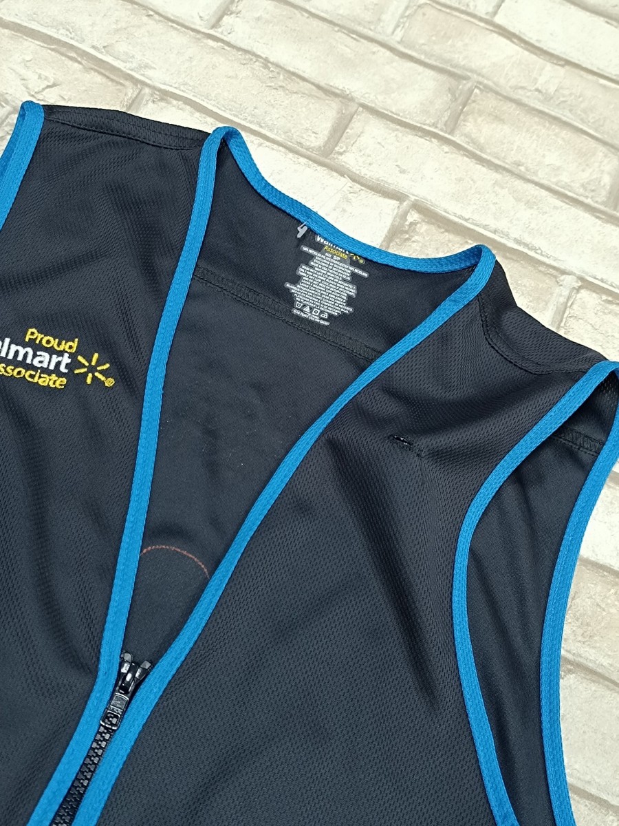 Walmart Proud associate blue unisex work vest with pockets size S - Main Image