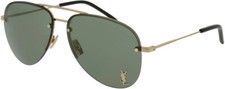Saint Laurent YSL Classic 11 M 001 59-13 140 Aviator Sunglasses Black Gold