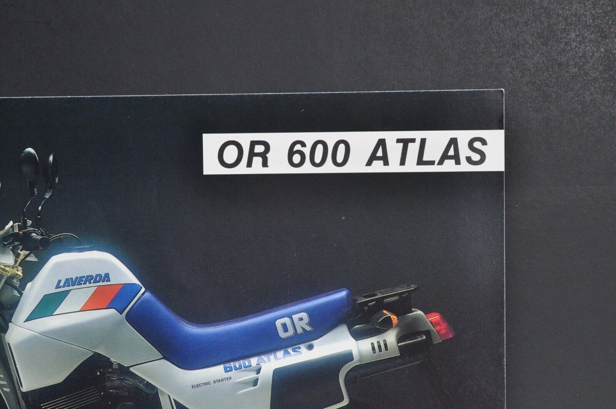 Vtg 1988 Laverda OR 600 Atlas Motorcycle Brochure NOS Dealer Sales