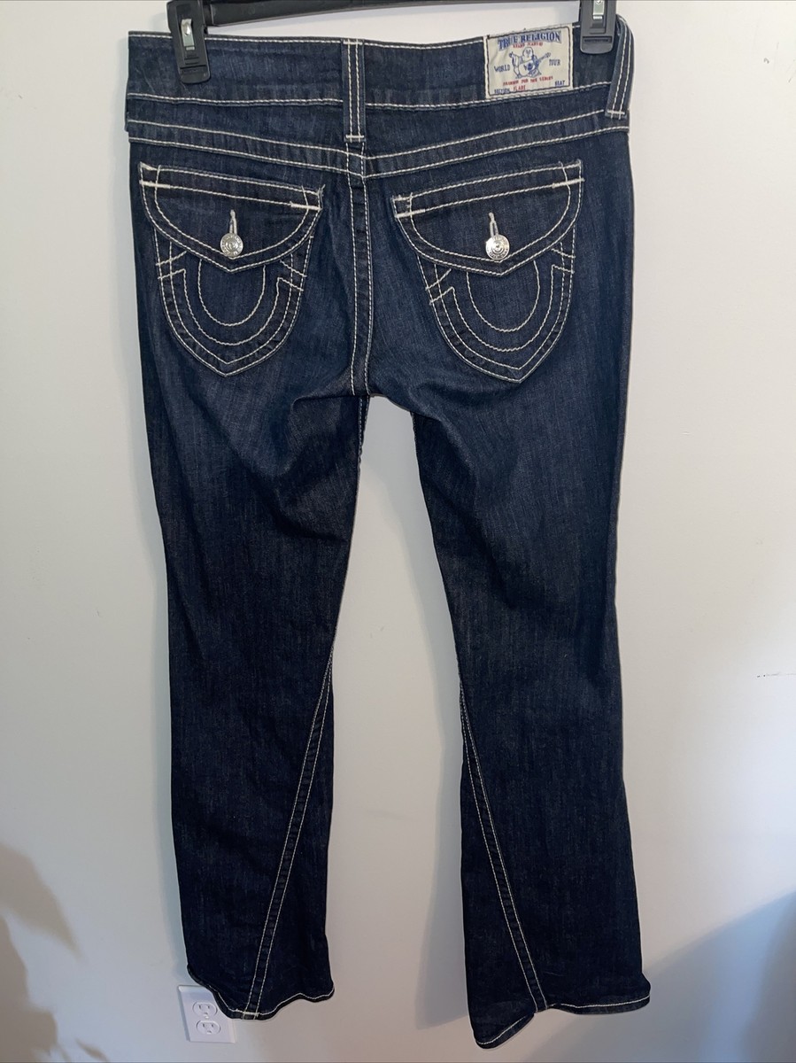 True Religion Jeans Womens Size 29 Joey Big T Flare Low Rise