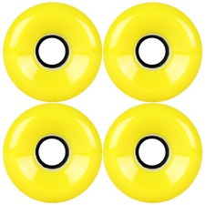 Longboard Cruiser Wheels Set 64mm x 52mm 78A Yellow Made in the USA