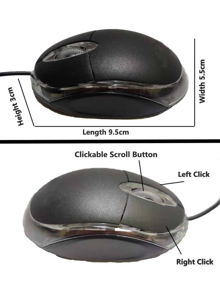 Wired Mouse, Mouse Pad & Cleaning Gel 100ml (3 in 1 Combo Pack) - Image 2 of 4