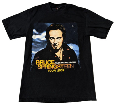 BRUCE SPRINGSTEEN WORKING ON A DREAM TOUR 2009 Men Medium Black T-Shirt