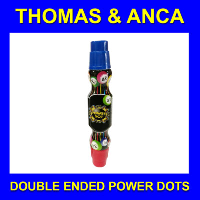 Bingo Dabber Marker Double Power Dot Bingotupfer rot & blau für Bingo Tickets