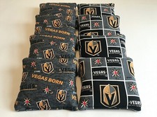 BEAN BAG TOSS GAME CORNHOLE BAGS VEGAS GOLDEN KNIGHTS SET OF 8 CORN HOLE BAGS