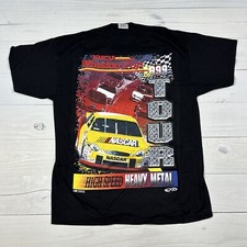Nascar Winston Cup Tour Schedule T-Shirt Men's Size XL Black NEW Vintage 1999