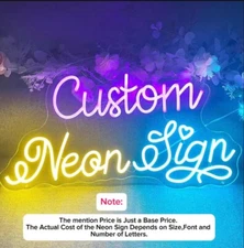 Free Design Personalised Custom Neon Signs LED Night Light Wall Mount Wedding