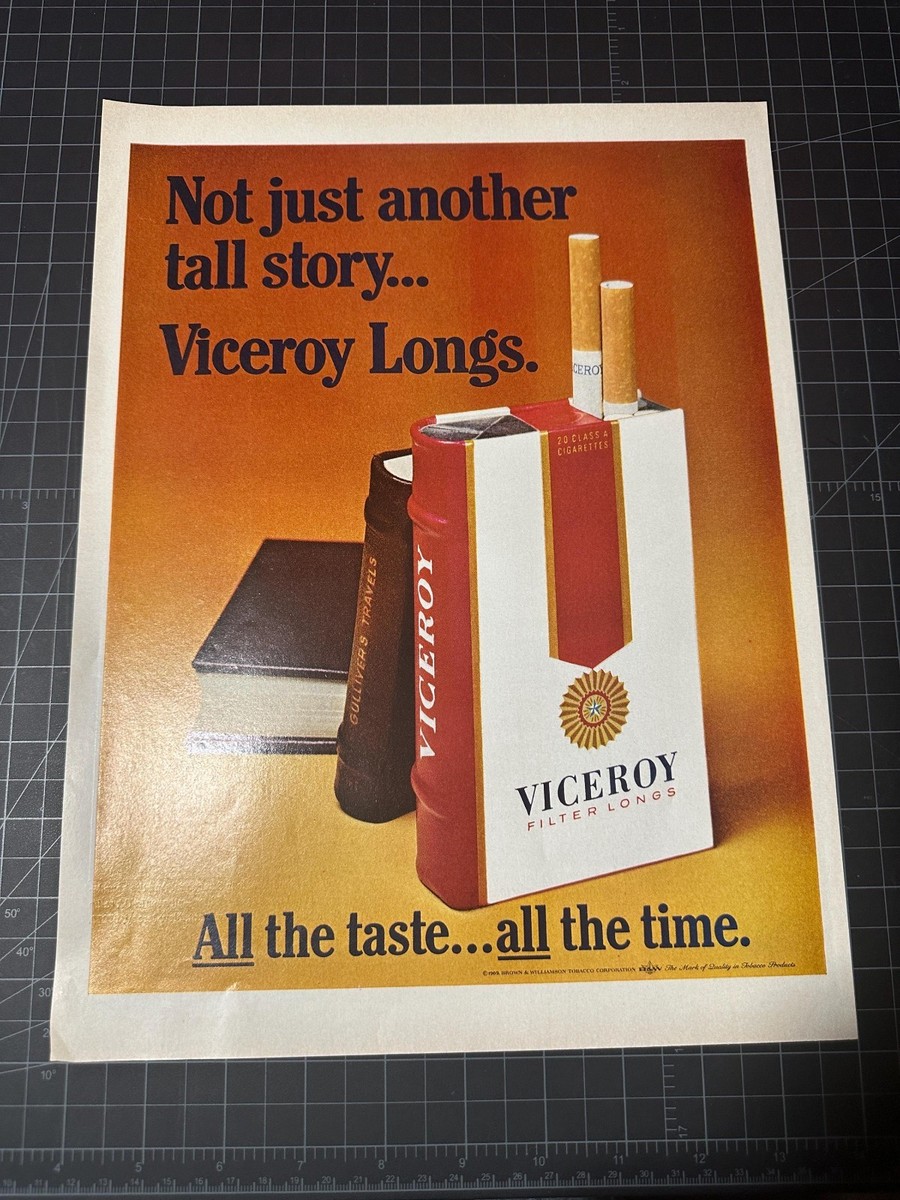 Vintage 1969 Viceroy Cigarettes Original Advertisement