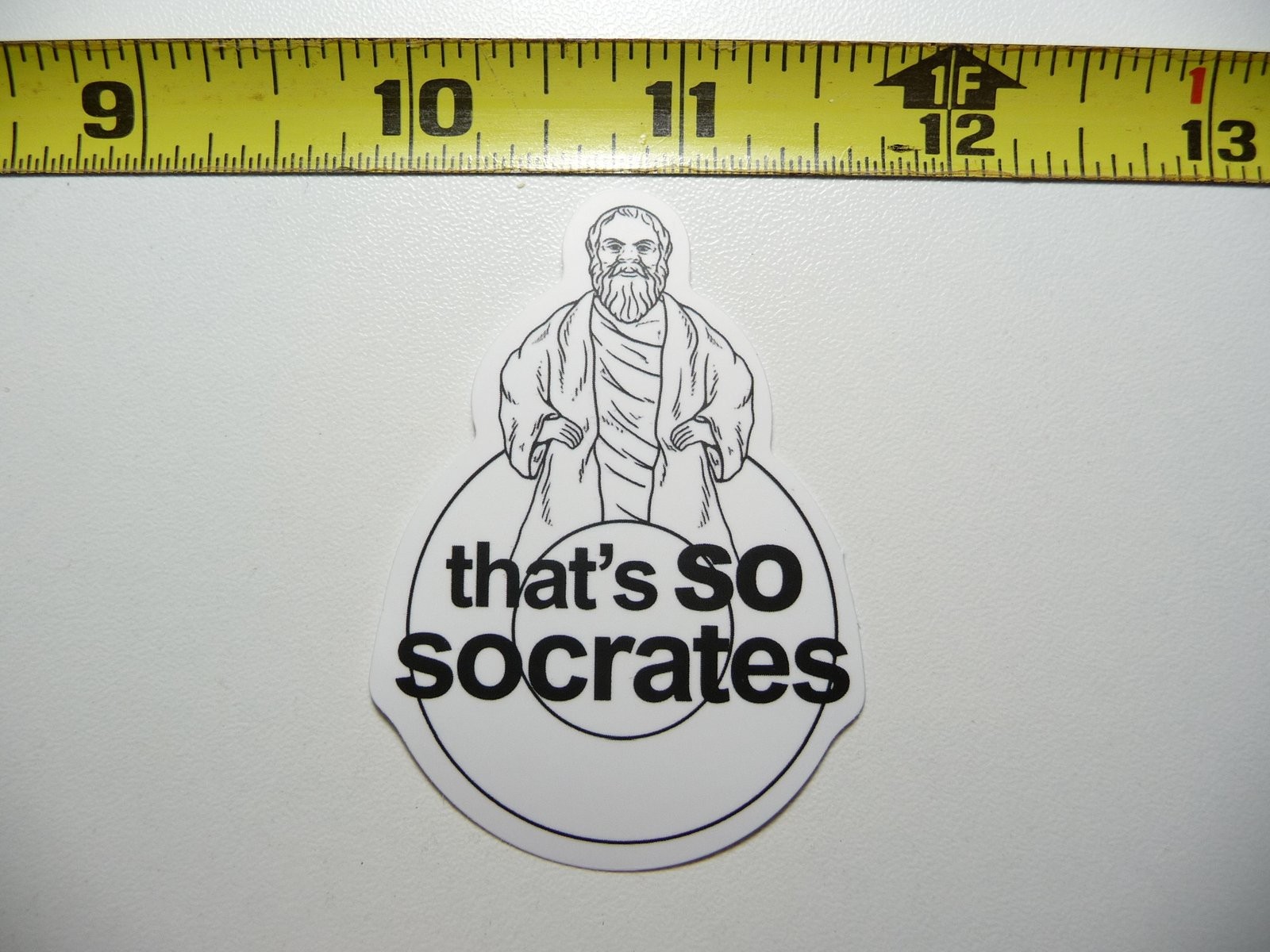 Socrates Funny Parody Decal Sticker Famous Philosopher Design