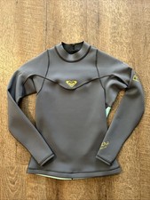 ROXY Syncro Series Long Sleeve Neoprene Jacket 1mm Wetsuit Womens 2 Gray