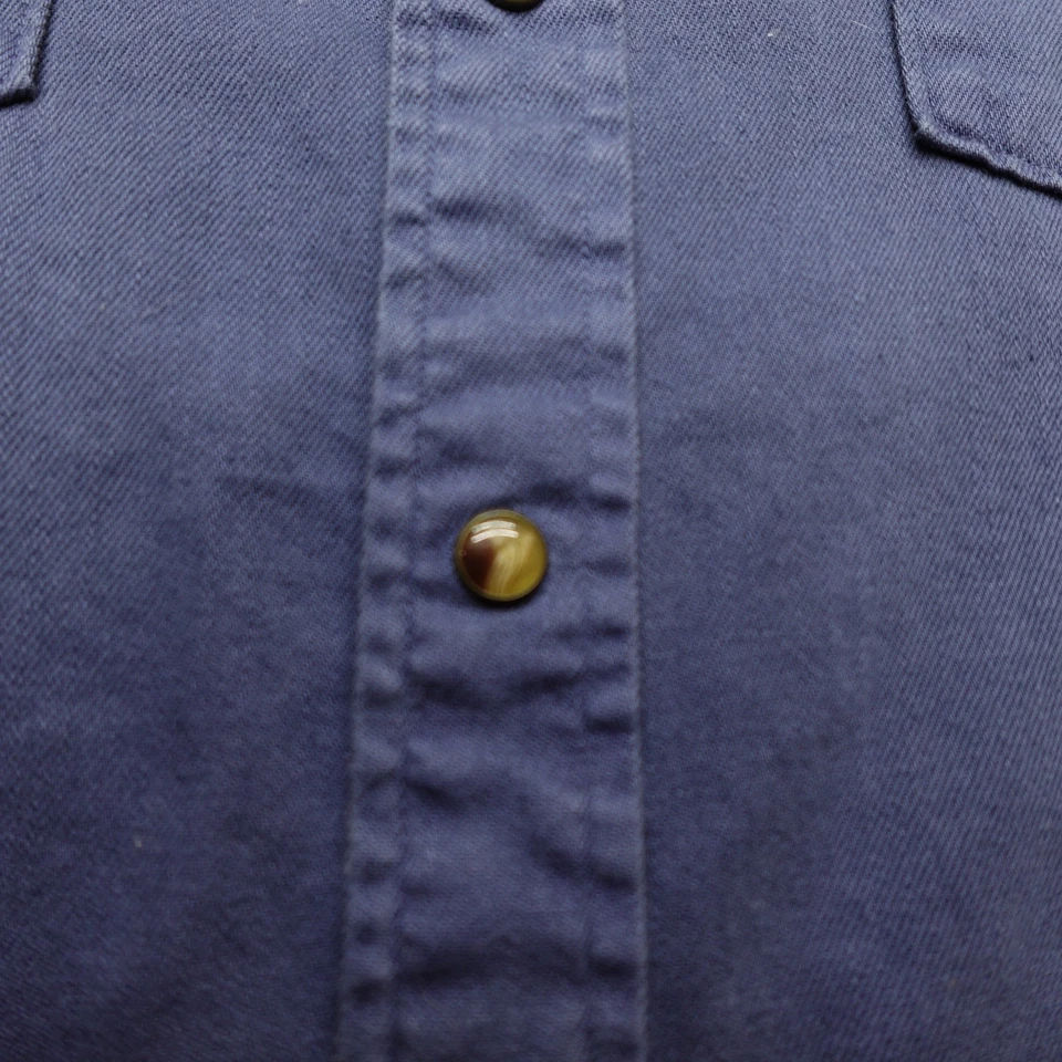 Camisa Western Pendleton Denim Para Hombre L Botón a Presión Manga Larga Laramie Lavado Oscuro Foto 2 de 4