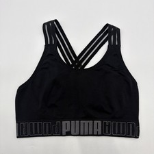 Puma Sports Bra Women M Bkack Logo . 47397