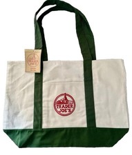 Trader Joe  s Bag Canvas Reusable Heavy Cotton Basic Style Shopping Green Large