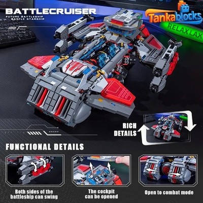 MOC Future Battleship Building blocks Toys 2262 pieces BattleCruiser gift set