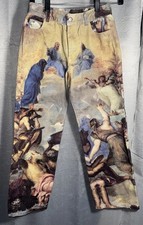 Nova Kids Brand Unisex Jeans Baggy in the HEAVENS Printed Pants Size 8/10