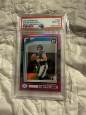 CALEB WILLIAMS 2024 OPTIC PREVIEW-PINK RATED ROOKIE CARD PSA 10 BEARS FANS!