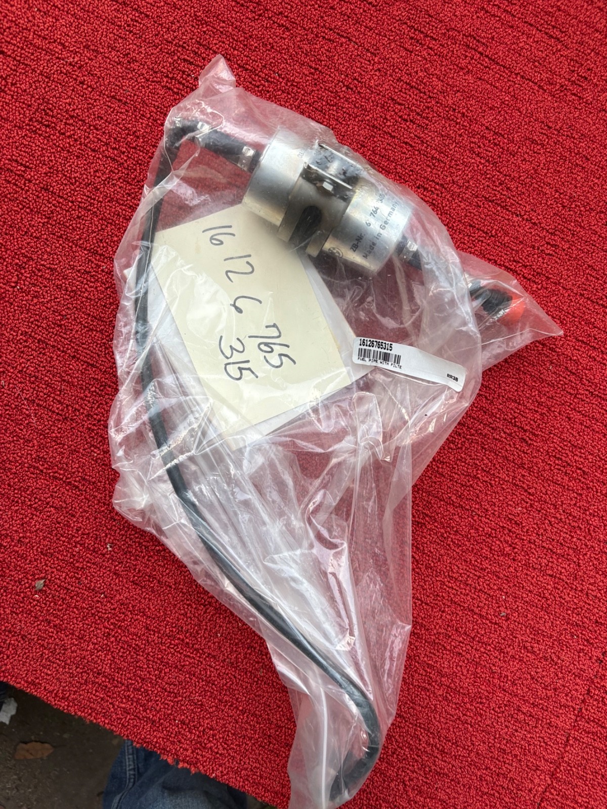 Rolls-Royce OEM 16-12-6-765-315 FUEL PIPE WITH FILTER