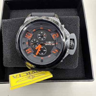 49796 Invicta 48 MM Men s Cordova  Black With Silicon Black Band