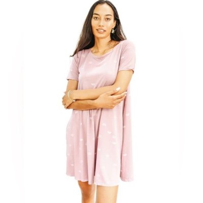 Laha'ole Lahaole Lani Naupaka Purple Lavender Tee Shirt Dress Flower Hawaiian