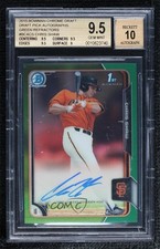 Chris Shaw Bowman 2015 Green Refractor /99 Auto