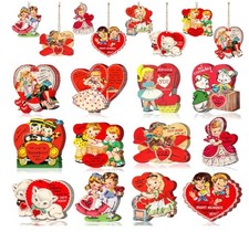 36Pcs Vintage Ornaments for Tree Decorations- Wooden Valentines