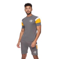 Crosshatch Cremland Completo Maglietta e Pantaloncino Uomo (BG1471)