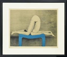 Paul Wunderlich lithograph edition autographed ED75 framed