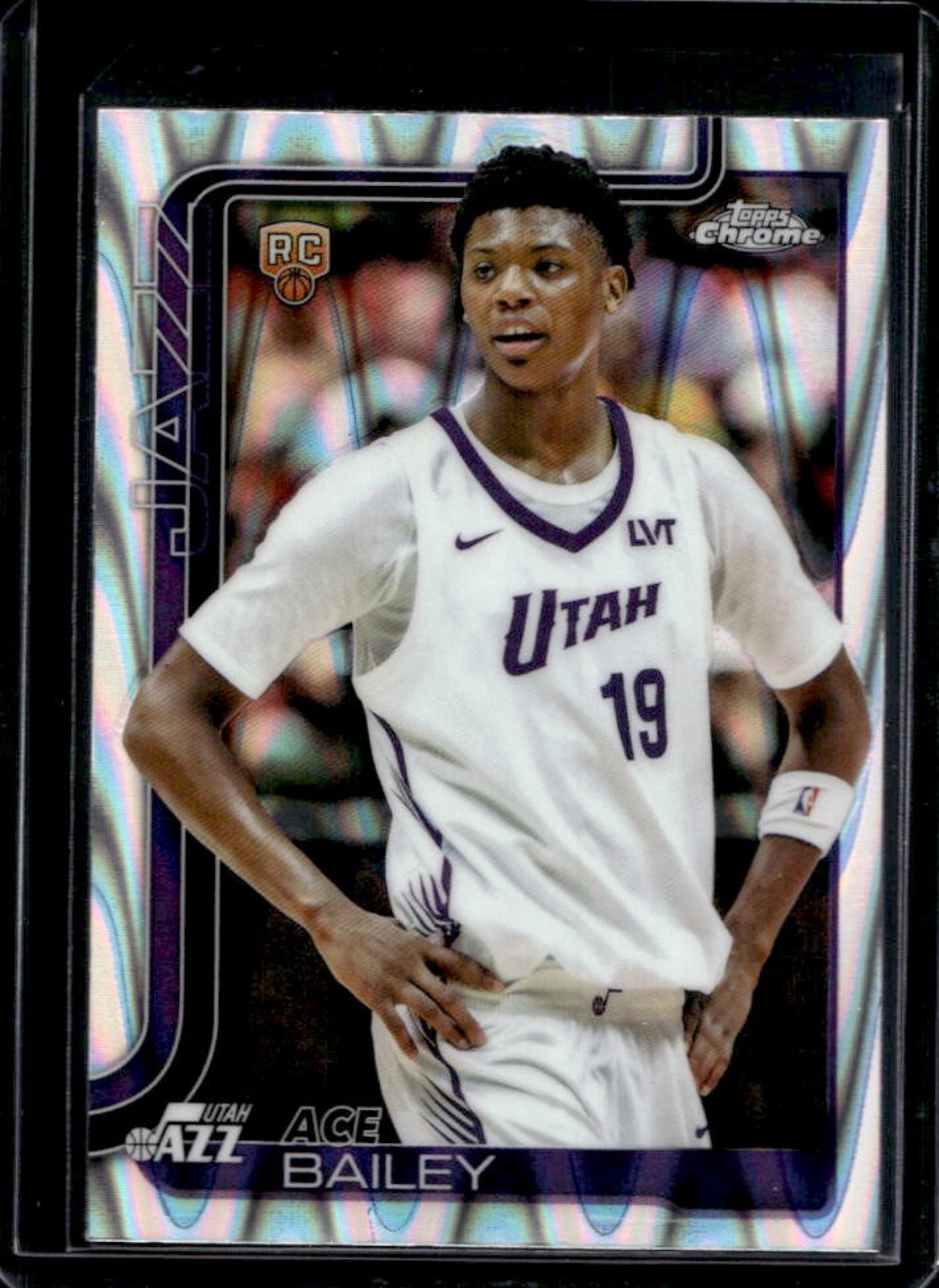 2025-26 Topps Chrome Ace Bailey RC RayWave Refractor Rookie #255 Jazz