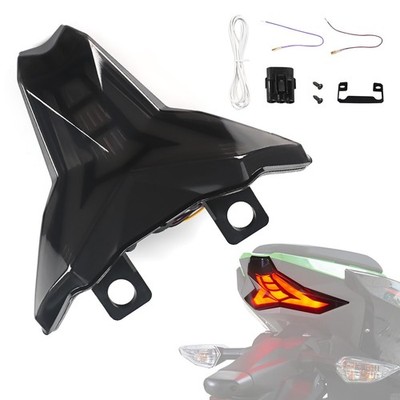 LUXEMOTO Motorcycle LED Tail Light for Ninja 400 18-24, Smoked Black Integrat...